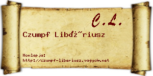 Czumpf Libériusz névjegykártya